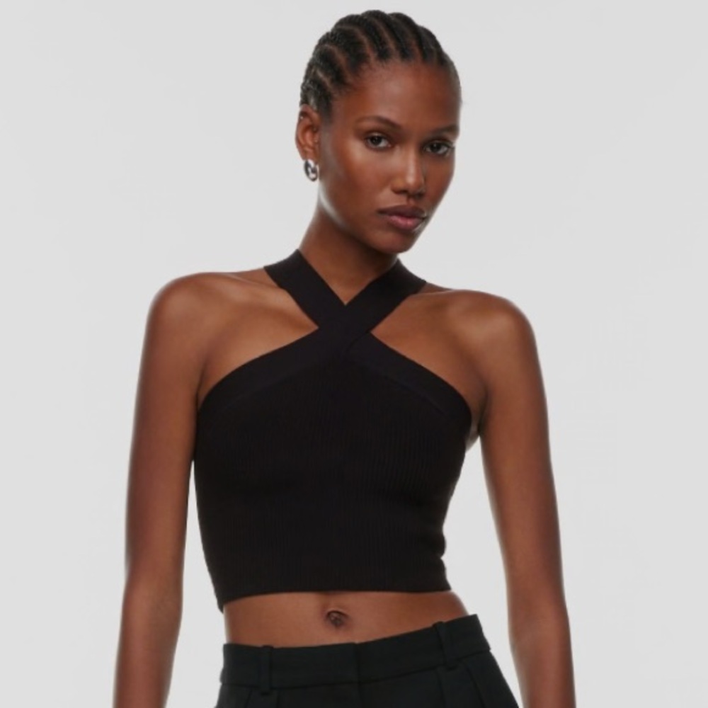 ARITZIA Sculp Knit Criss Cross Cropped Tank